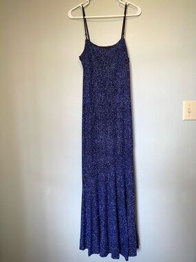 Jodi Kristopher Navy Sparkle Glitter Maxi Formal Prom Homecoming Dress Sz Small